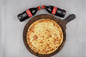 Punjabi Margherita Pizza [10 Inches] With 2 Coke [250 Ml]