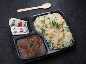 Veg Fried Rice Gobi Manchurian Combo