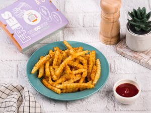 Peri peri crinkle fries