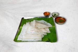 Neer Dosa With Sambhar Chutney