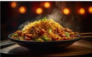 Veg Singapore Noodles With Paneer