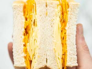 Golden Cheese Sandwich (Served with Fries & Salad)