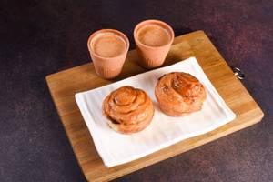 2 Pcs Cinnamon Roll With 2 Cinnamon Chai (serves 2)