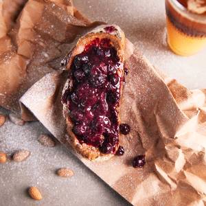 Almond Butter And Berry Jam Toast