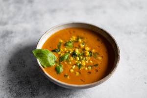 Tomato Corn And Basil Soup
