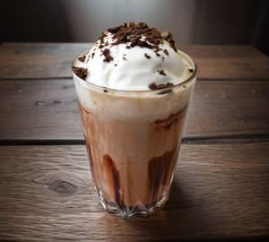 Cold coffee with ice cream [large]
