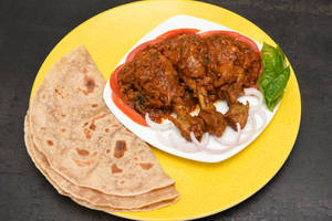 Chicken Ghee Roast With Tawa Roti 