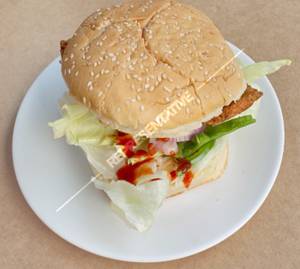 Egg Chilli Chicken Burger