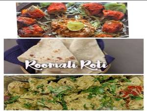 Malai Chaap[half] + Afghani Chaap[half]+ 4 Roomali Roti
