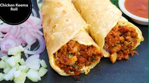 Chicken Keema Matar Roll