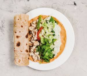 Sriracha Hummus And Grilled Chicken Wrap