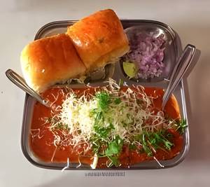 Cheese pav bhaji