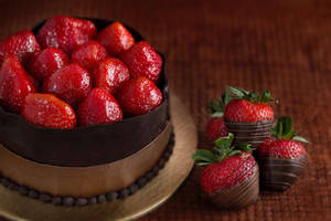 Strawberry Belgian Chocolate Cake