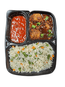 Veg Manchurian Gravy + Fried Rice Combo