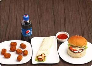 Veg Burger And Wrap Combo