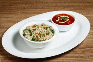 Veg fried rice with paneer masala                                            