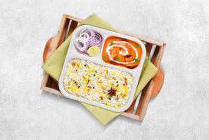 Chicken rice thali