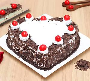 Heart Shaped Black Forest Cake