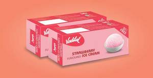 Strawberry Ice Cream (700 Ml Party Pack 1+1)