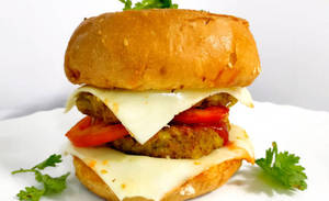Aloo tikki cheese burger       