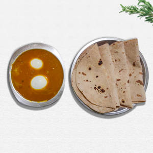 Egg Masala 2pc + Roti 4pc