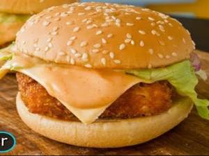 Spicy Paneer Cheese Slice Burger