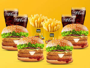 4 All American Chicken Supreme Burger + 2 Salted Fries + 4 Pepsi [250Ml]