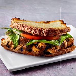 Marine Chicken Mushroom Grilled Sandwich