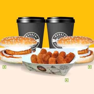 ALOO TIKKI MEAL[aloo Tikki X2 + Veg Nuggets(12pc) + Coke X 2 ]