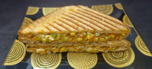 Brown bread sweet corn spinach sandwich