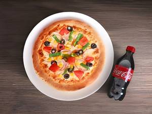 Veggies Pizza [8inches] + Coke [ 250 Ml ] 