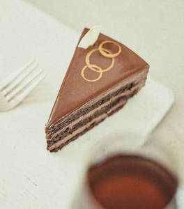 Dark Chocolate Cake Slice 