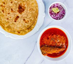 Dhaba Style Chicken & Whole Wheat Paratha (3 Parathas)