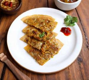 2 Mushroom Paratha+Chana Masala+Curd+Pickle