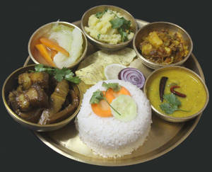 Pork bambooshoot thali