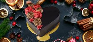 Heart Shape Chocolate Cake 