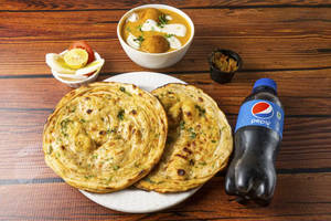 Malai Kofta + Laccha Paratha (1) + Tandoori Butter Roti(2)