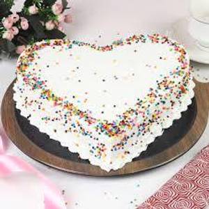 Vanilla heart shape cake-675 gms (with egg)