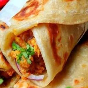 Paneer Shawarma In Paratha