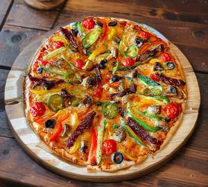 Grilled vegetable pizza wholewheat