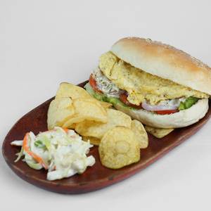 Egg And Chicken Sandwich With Chips 