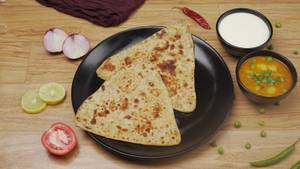 Whole Wheat Desi Ghee Plain Paratha Sabji 2Pcs