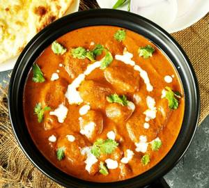 Chicken butter masala half full