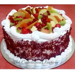 Red Velvet Fruit  Cake 500 Gm