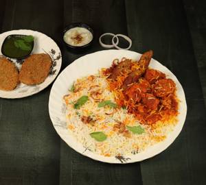 Chicken Seekh Tikka Biryani + Starters (2 Pcs)