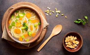 Veg Noodles Soup (Serves 2)
