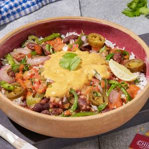 Vegan Sauteed Green Peppers & Onions Burrito Bowl