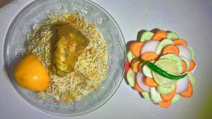 Chicken Biryani + Green salad 