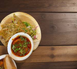Wheat Paratha + Chicken Curry(2 Pieces)
