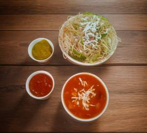 Paneer Noodles  + Paneer Manchurian